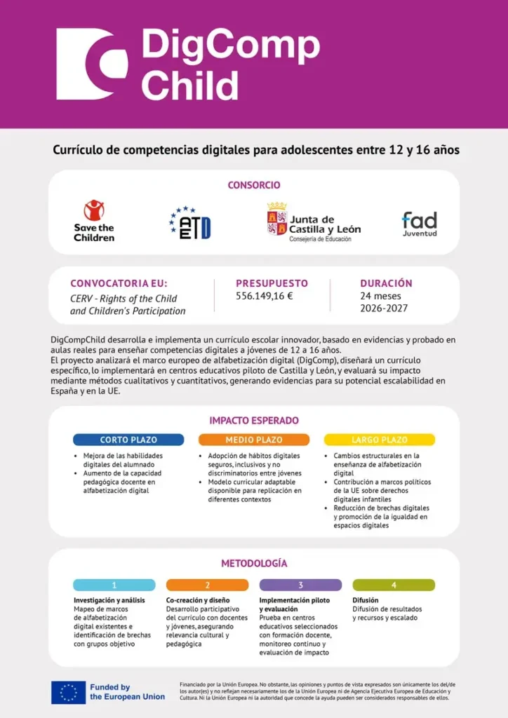 digcompchild project info leaflet (es)